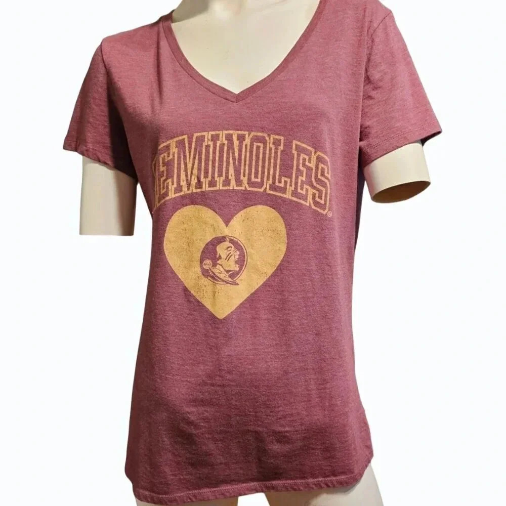 Florida State University National Collegian Garnet/Gold Womens SS T-Shirt  MED
